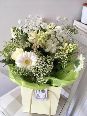 Whites, Creams and Greens Gift Bouquet