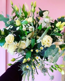 All whites Hand Tied Bouquet